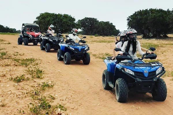 Guided quad group on a rural track
