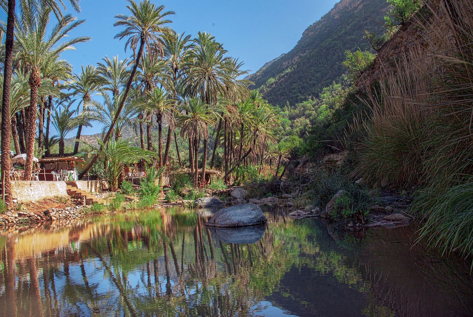 Natural pools in the Atlas foothills